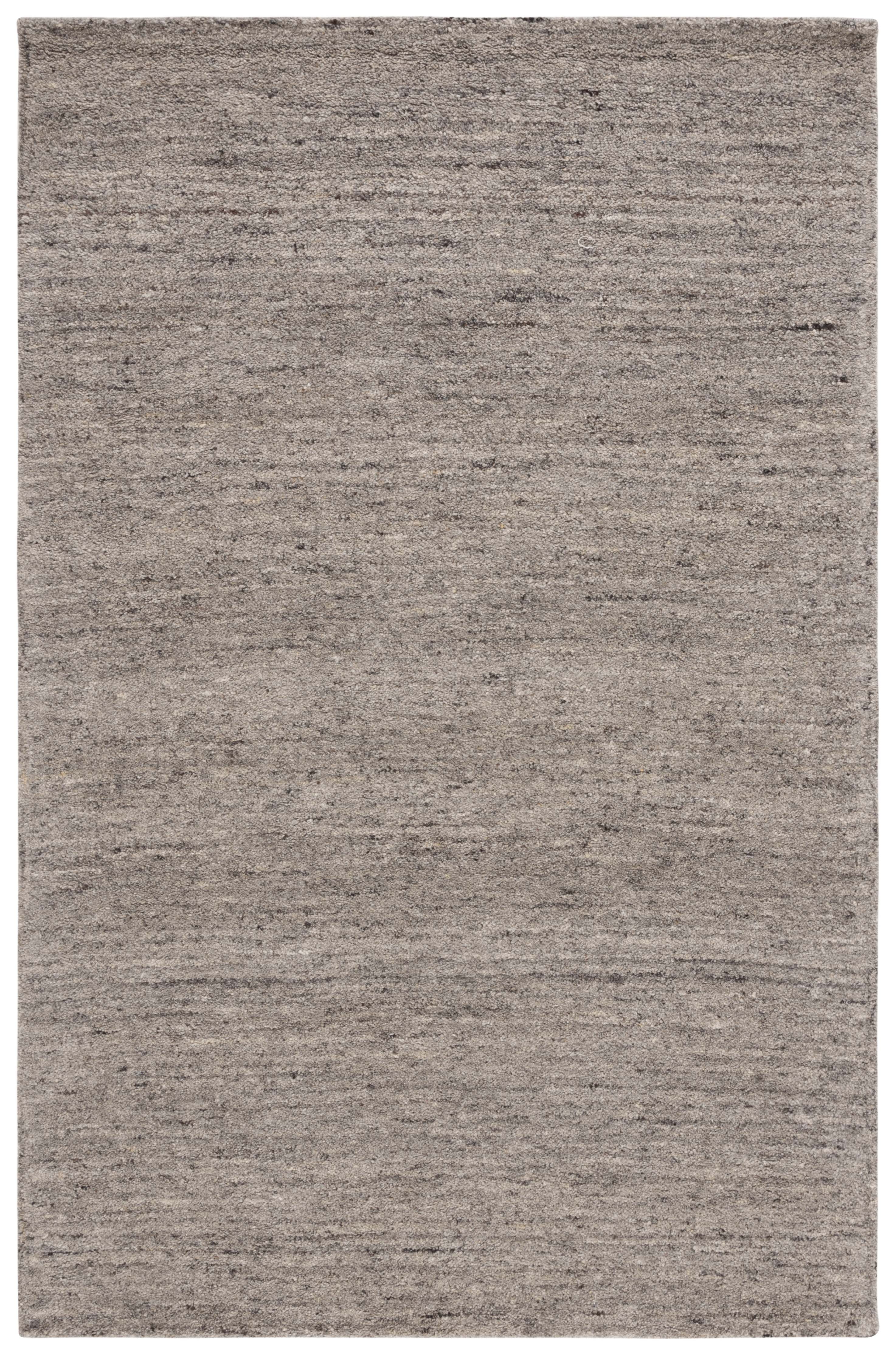 Handmade Gray Wool Tufted Rectangular Area Rug, 5' x 8'