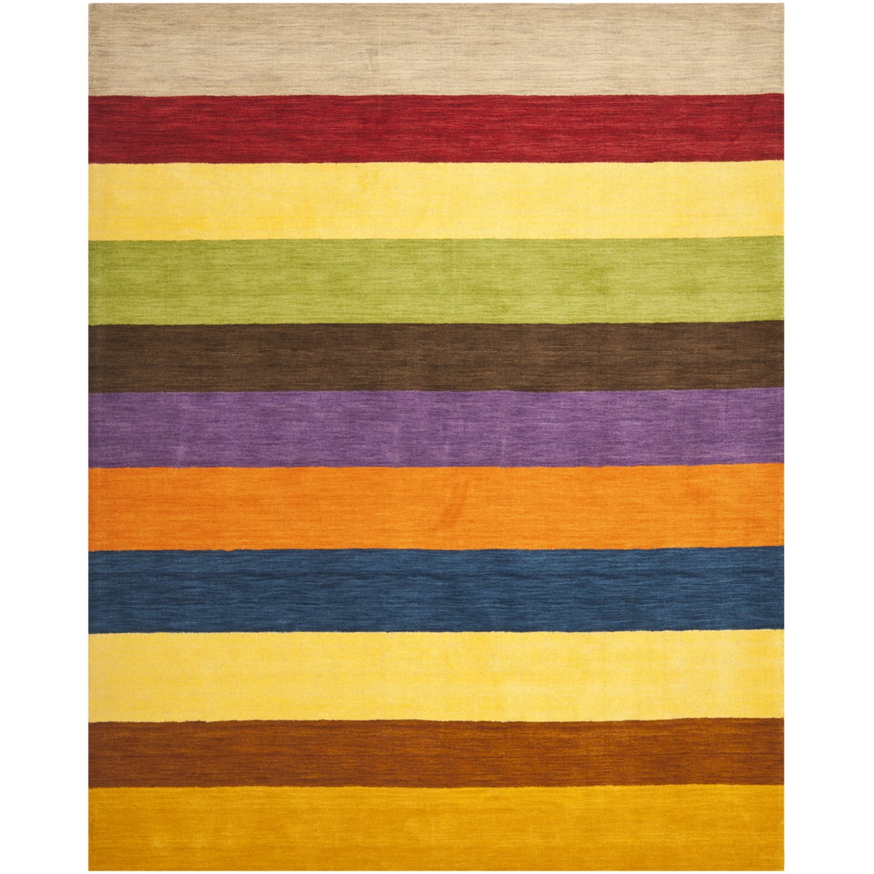 Himalaya Multicolor Hand-Knotted Wool 9' x 12' Area Rug