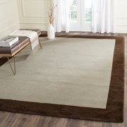 Safavieh Himalaya Cenric Solid Wool Area Rug, Beige/Dark Brown, 8' x 10'