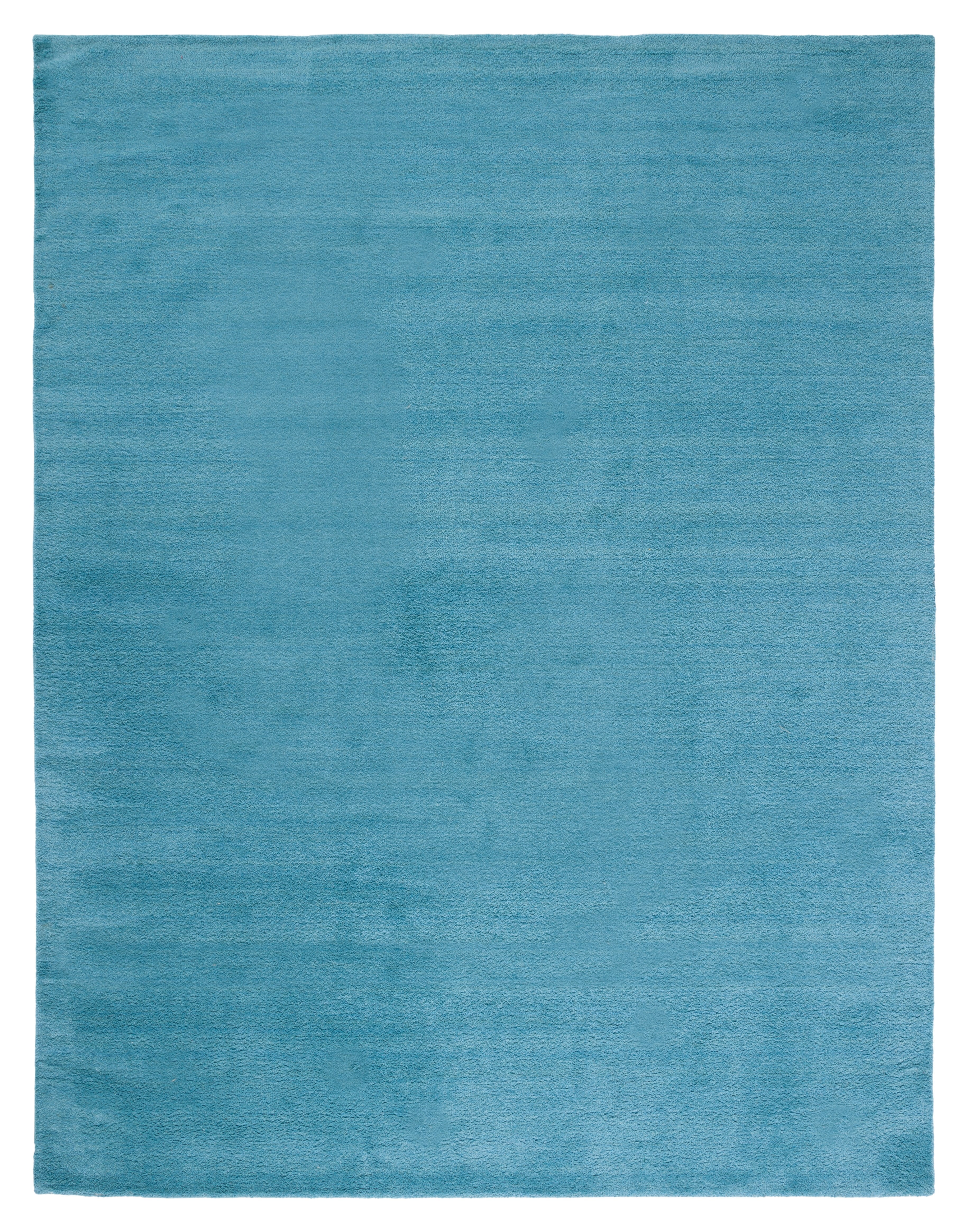 Turquoise Handmade Wool 9' x 12' Tufted Area Rug
