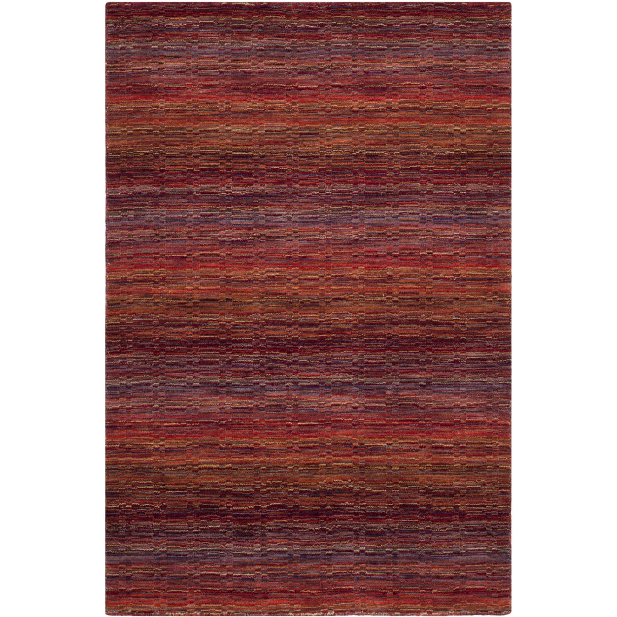 Himalaya Hand-Knotted Red Wool 4' x 6' Area Rug