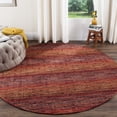 thumbnail image 1 of Safavieh Himalaya Lagrange Solid Wool Area Rug, Red/Multi, 6' x 6' Round, 1 of 7