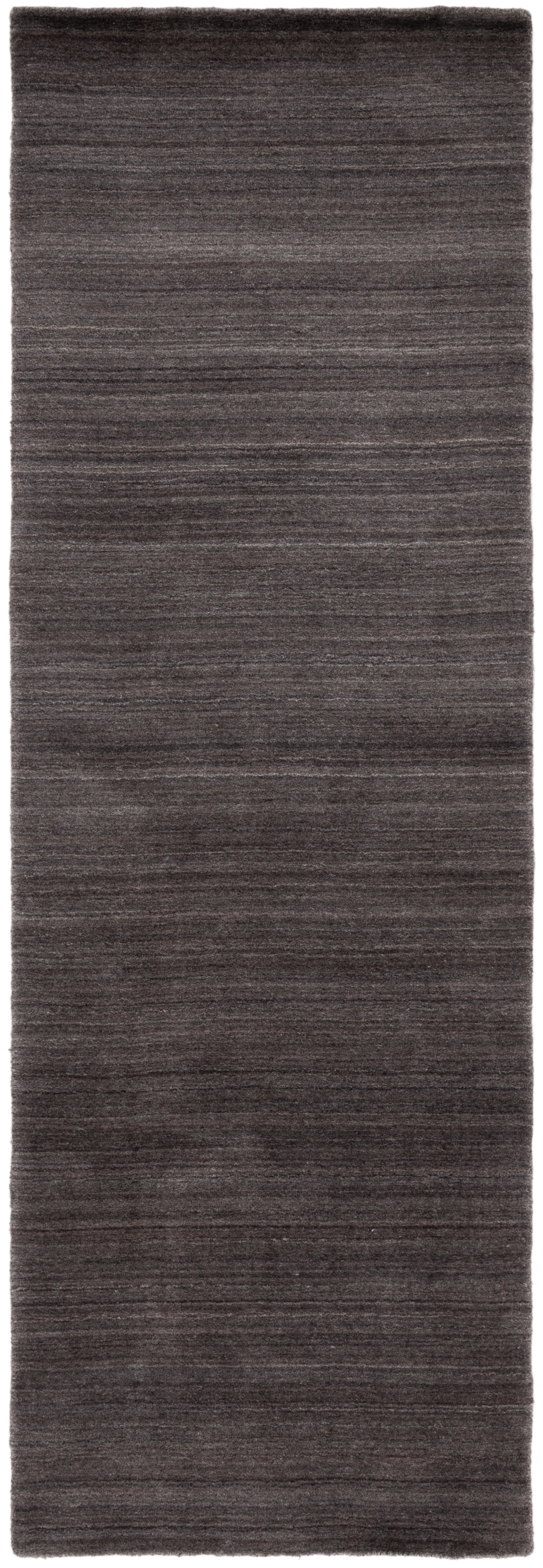Charcoal Hand-Knotted Wool Runner Rug, 2'3" x 6'