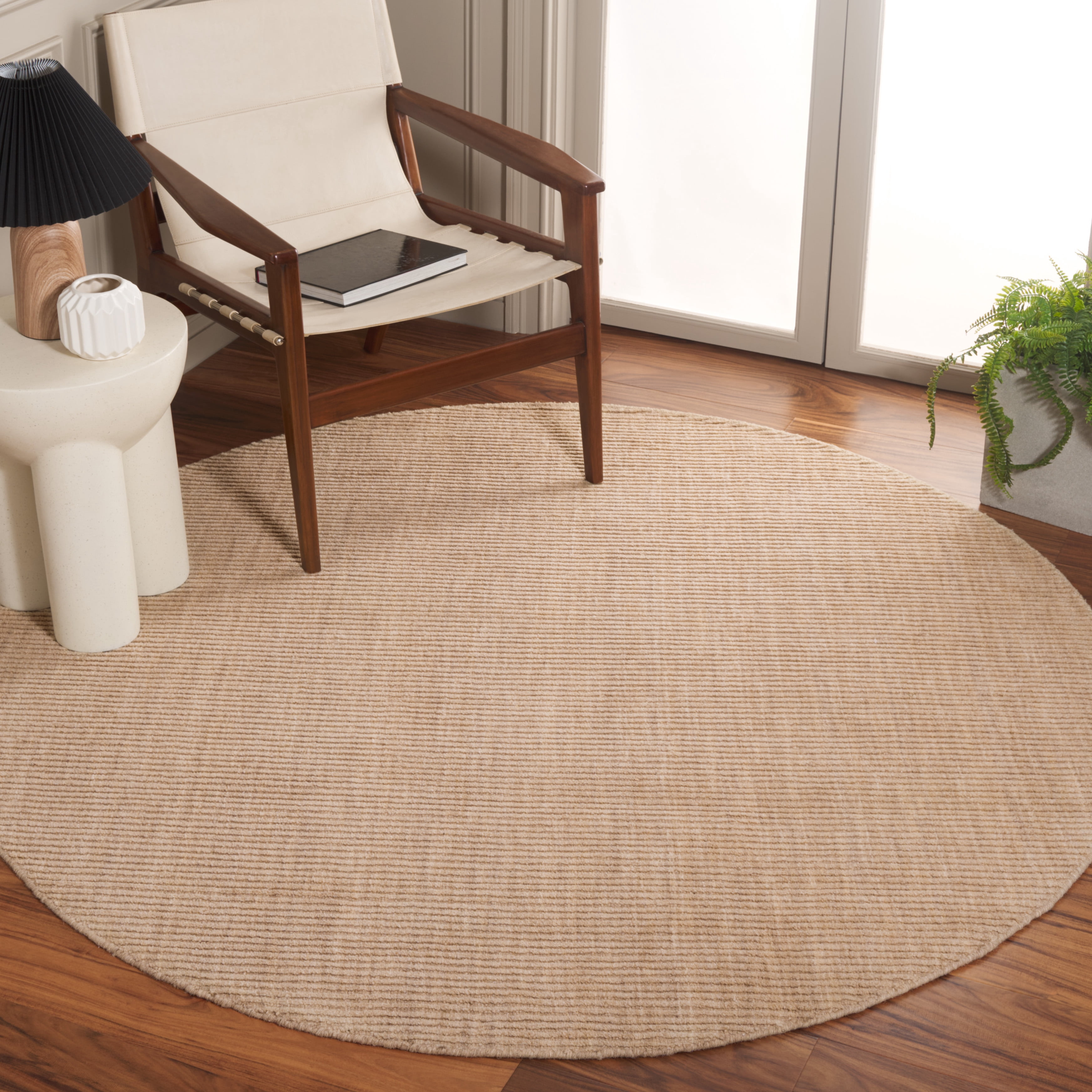 Safavieh Himalaya Hayden Solid Area Rug, Beige, 6' x 6' Round
