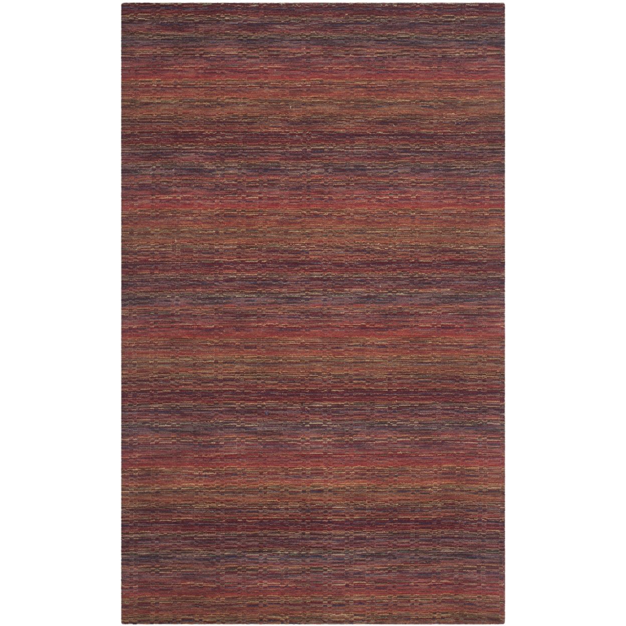 Handmade Red and Multi Wool 3' x 5' Area Rug