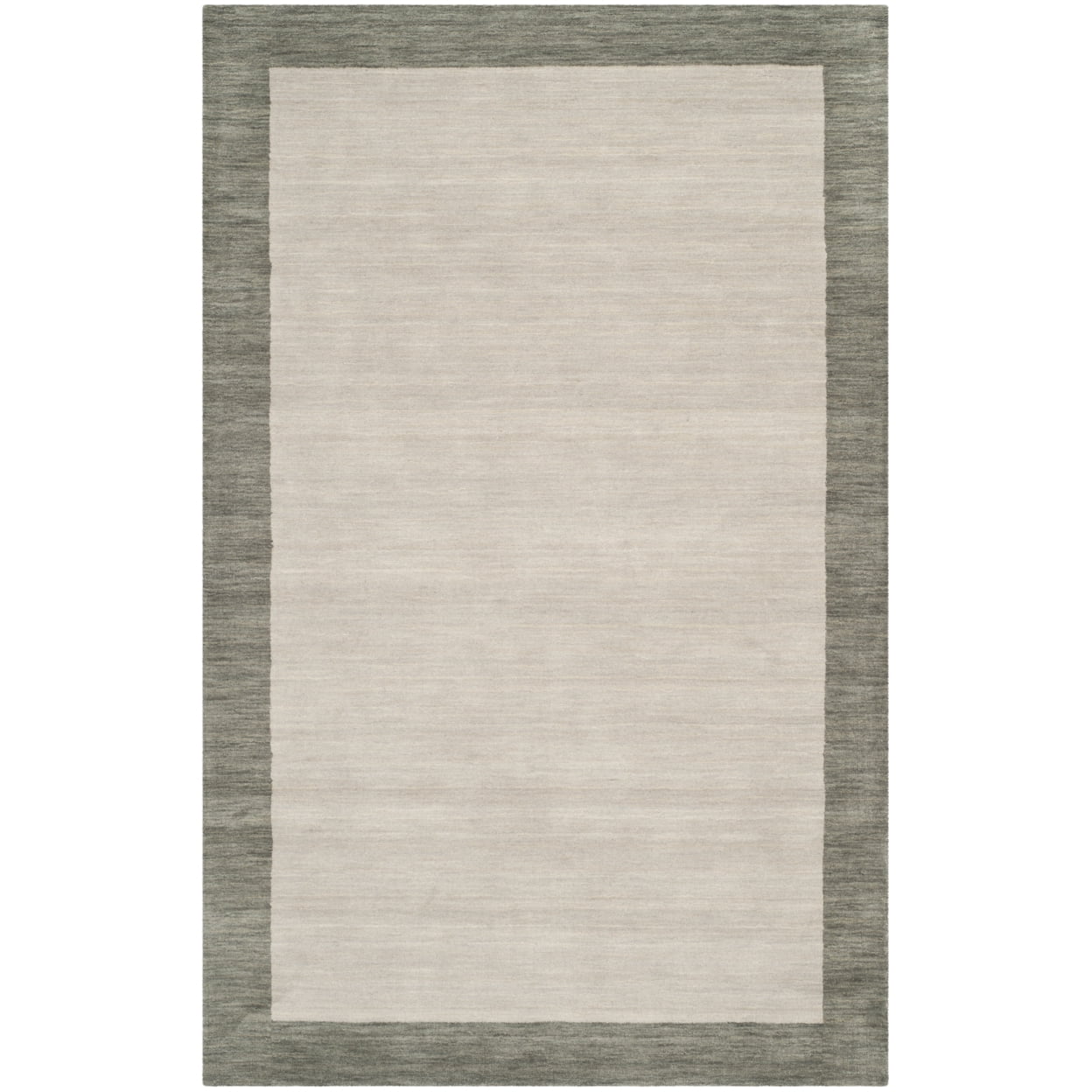 Hand-Knotted Artisan Gray Wool Rectangular Area Rug