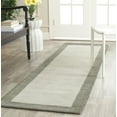 thumbnail image 1 of Safavieh Himalaya Lexine Solid Wool Runner Rug, Light Gray/Dark Gray, 2'3" x 14', 1 of 7