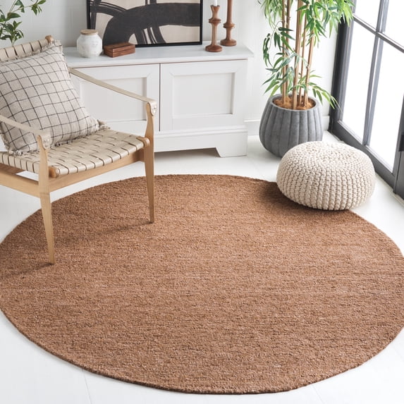 Safavieh Himalaya Luana Distressed Area Rug, Light Brown, 6' x 6' Round