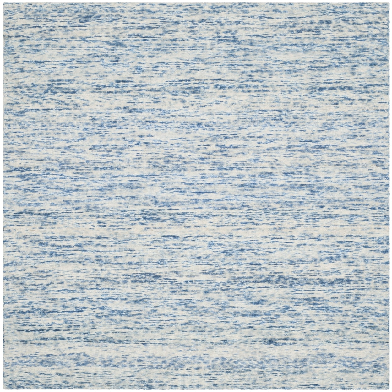Himalaya Blue Hand-Knotted Wool Square Area Rug