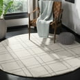 thumbnail image 1 of SAFAVIEH Himalaya Maralyn Geometric Wool Area Rug, Ivory/Silver, 6' x 6' Round, 1 of 7