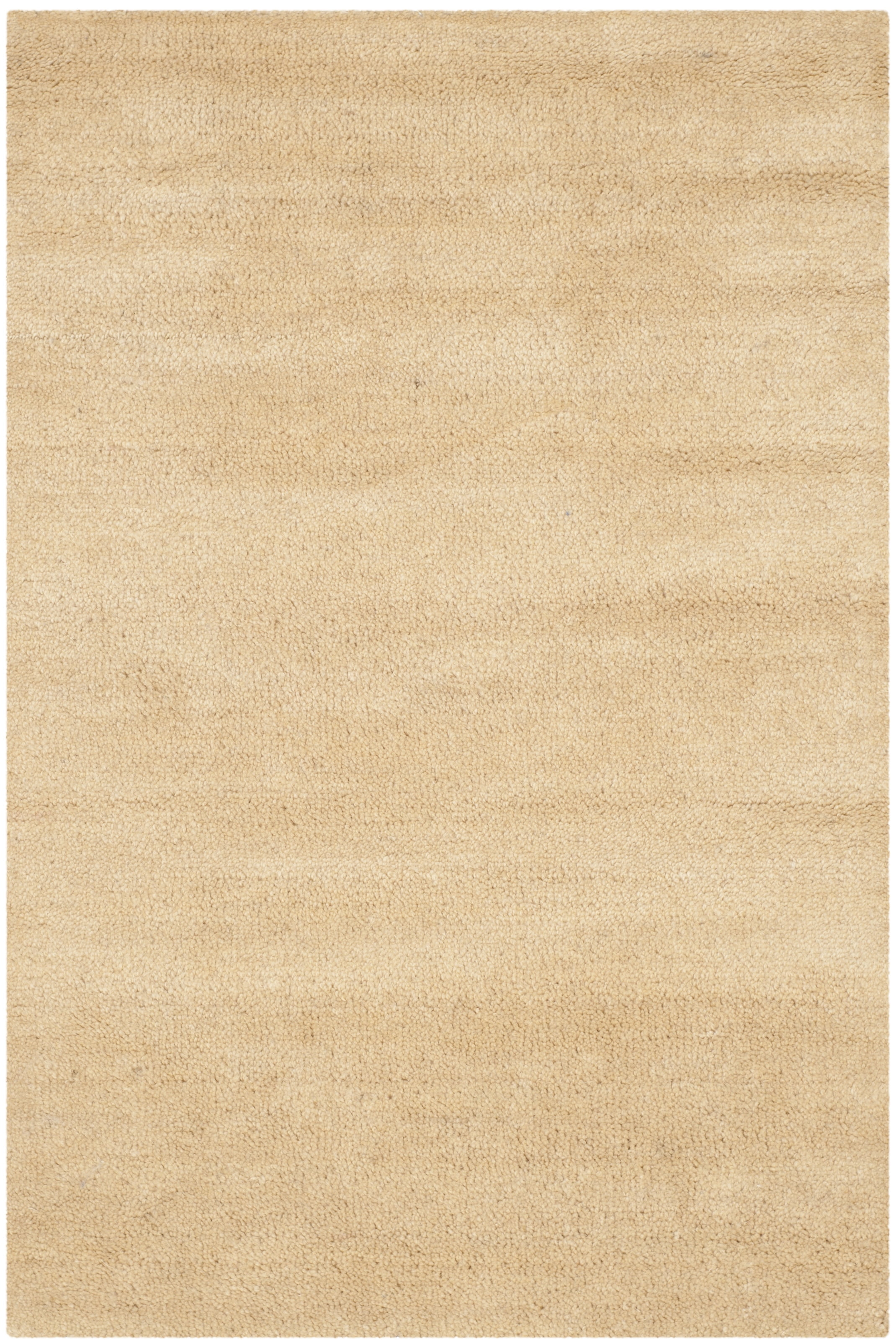 Beige Handmade Wool 2'3" x 4' Area Rug
