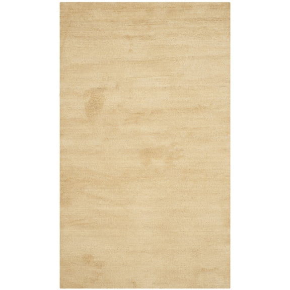 SAFAVIEH Himalaya Rachelle Solid Wool Area Rug, Beige, 3' x 5'