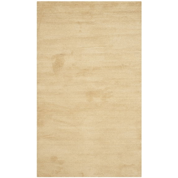 SAFAVIEH Himalaya Rachelle Solid Wool Area Rug, Beige, 3' x 5'