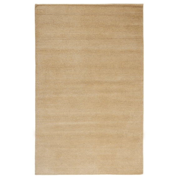 SAFAVIEH Himalaya Rachelle Solid Wool Area Rug, Beige, 5' x 8'