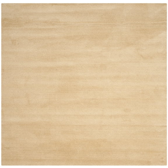 SAFAVIEH Himalaya Rachelle Solid Wool Area Rug, Beige, 6' x 6' Square
