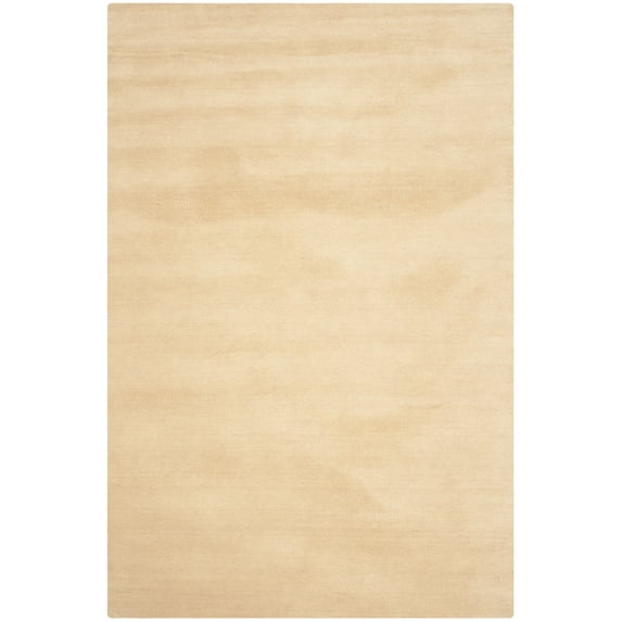 SAFAVIEH Himalaya Rachelle Solid Wool Area Rug, Beige, 6' x 9'