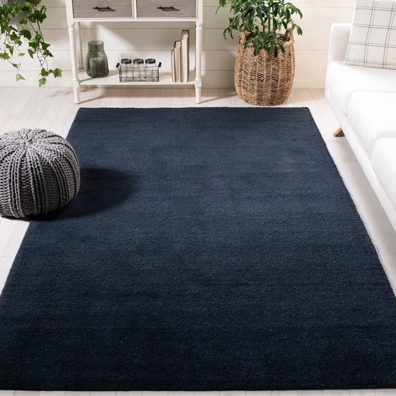 SAFAVIEH Himalaya Rachelle Solid Wool Area Rug, Black, 2' x 3'