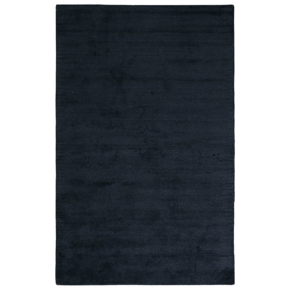 SAFAVIEH Himalaya Rachelle Solid Wool Area Rug, Black, 5' x 8'