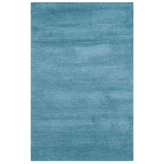 SAFAVIEH Himalaya Rachelle Solid Wool Area Rug, Blue, 2'3" x 4'