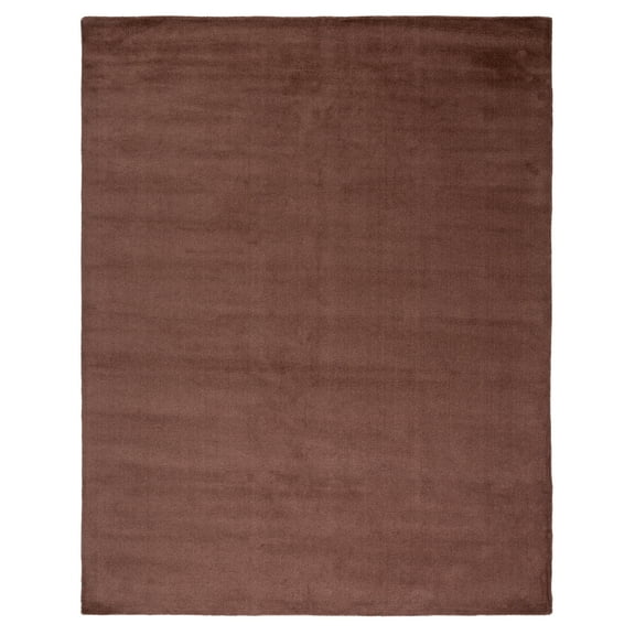 SAFAVIEH Himalaya Rachelle Solid Wool Area Rug, Brown, 8' x 10'