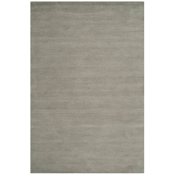 SAFAVIEH Himalaya Rachelle Solid Wool Area Rug, Grey, 3' x 5'