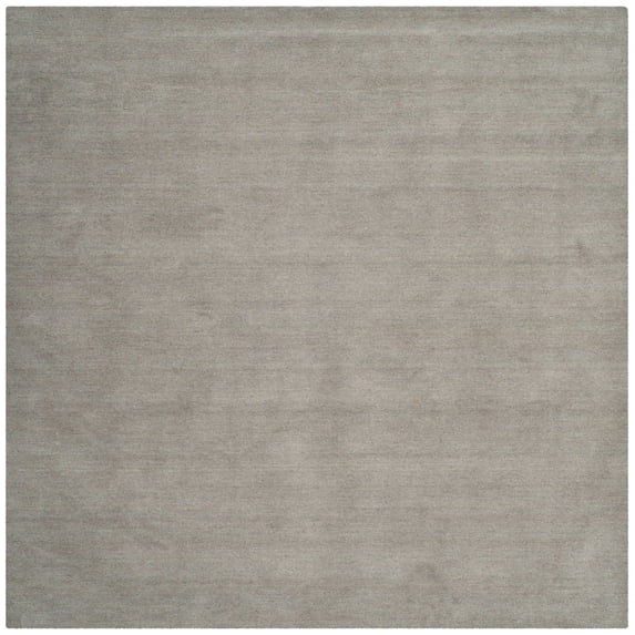 SAFAVIEH Himalaya Rachelle Solid Wool Area Rug, Grey, 6' x 6' Square