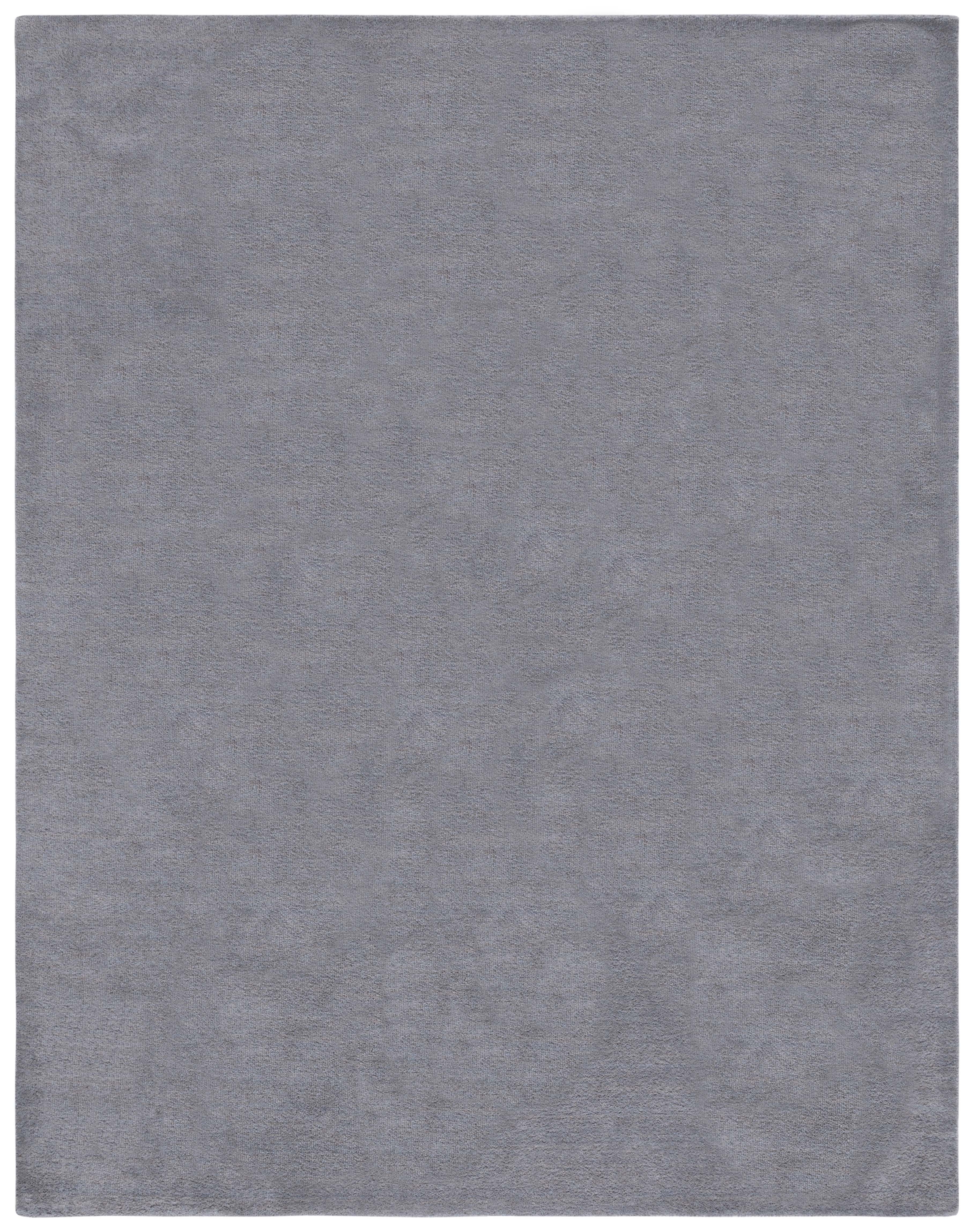 SAFAVIEH Himalaya Rachelle Solid Wool Area Rug, Grey, 8' x 10'