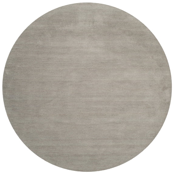 SAFAVIEH Himalaya Rachelle Solid Wool Area Rug, Grey, 8' x 8' Round