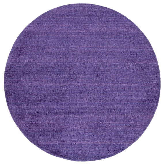 SAFAVIEH Himalaya Rachelle Solid Wool Area Rug, Purple, 4' x 4' Round