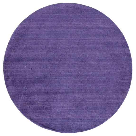 SAFAVIEH Himalaya Rachelle Solid Wool Area Rug, Purple, 6' x 6' Round