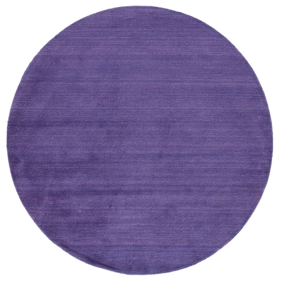 SAFAVIEH Himalaya Rachelle Solid Wool Area Rug, Purple, 6' x 6' Round