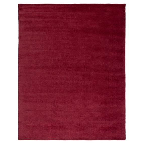 SAFAVIEH Himalaya Rachelle Solid Wool Area Rug, Red, 8' x 10'