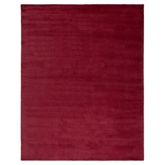 SAFAVIEH Himalaya Rachelle Solid Wool Area Rug, Red, 9' x 12'