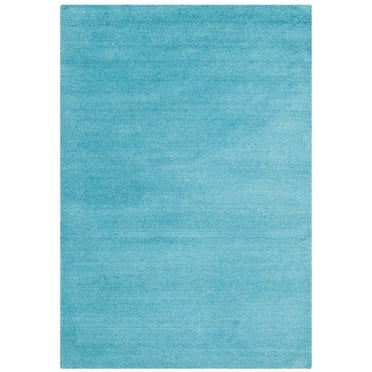 SAFAVIEH Himalaya Rachelle Solid Wool Area Rug, Turquoise, 2'3" x 4'