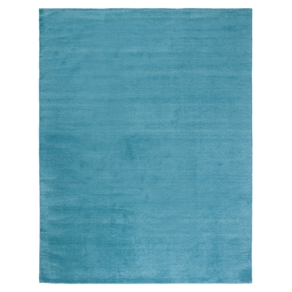 SAFAVIEH Himalaya Rachelle Solid Wool Area Rug, Turquoise, 8' x 10'