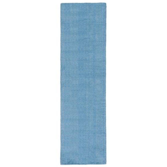 SAFAVIEH Himalaya Rachelle Solid Wool Runner Rug, Blue, 2'3" x 14'