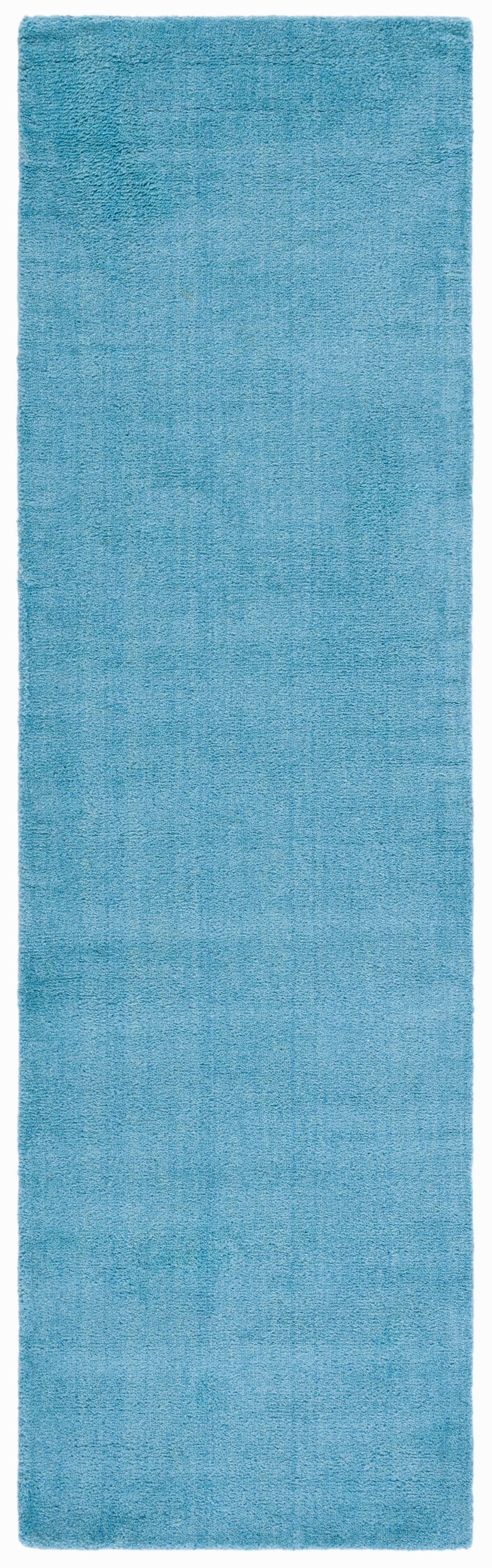 SAFAVIEH Himalaya Rachelle Solid Wool Runner Rug, Turquoise, 2'3" x 8'