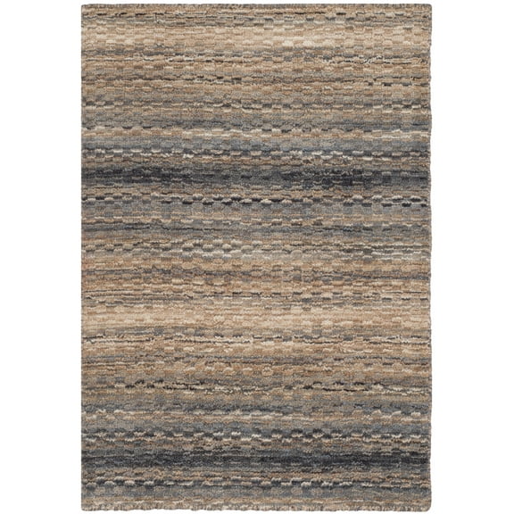 SAFAVIEH Himalaya Renae Striped Wool Area Rug, Grey, 2' x 3'