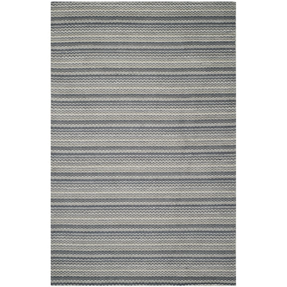 SAFAVIEH Himalaya Rozanne Striped Wool Area Rug, Beige/Grey, 6' x 9'