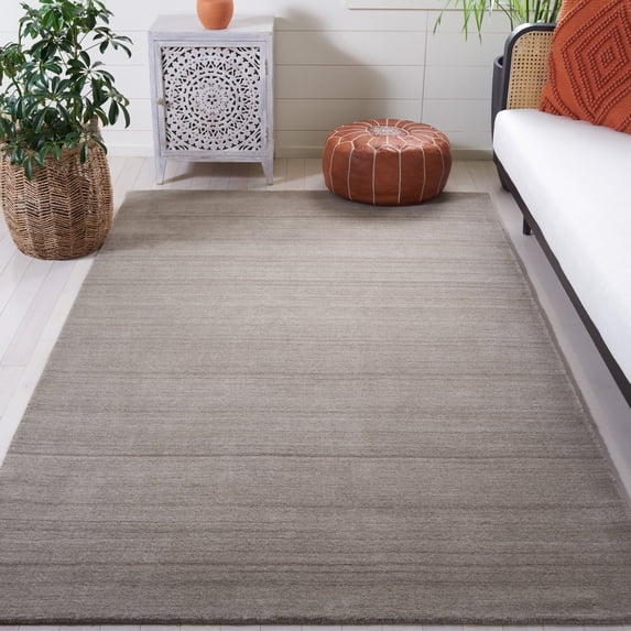 SAFAVIEH Himalaya Vince Overdyed Striped Wool Area Rug, Pewter, 5' x 8'