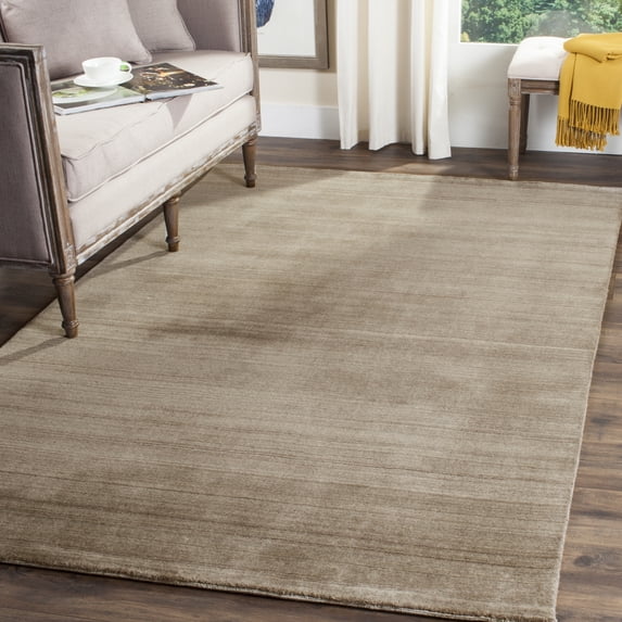 SAFAVIEH Himalaya Vince Overdyed Striped Wool Area Rug, Taupe, 5' x 8'