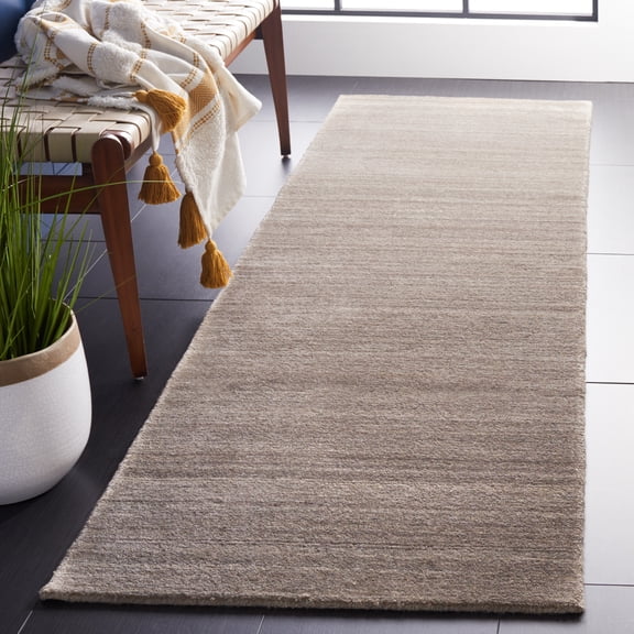 SAFAVIEH Himalaya Vince Overdyed Striped Wool Runner Rug, Pewter, 2'3" x 8'