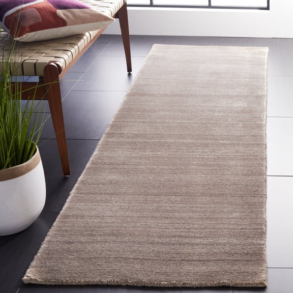 SAFAVIEH Himalaya Vince Striped Runner Rug, Taupe, 2'3" x 8'