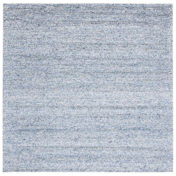 SAFAVIEH Himalaya Walter Solid Area Rug, Blue, 8' x 8' Square