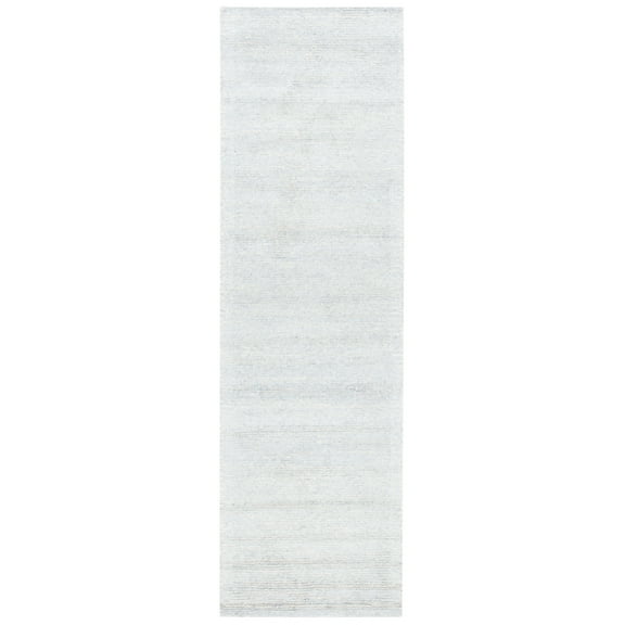 SAFAVIEH Himalaya Walter Solid Runner Rug, Silver, 2'3" x 8'