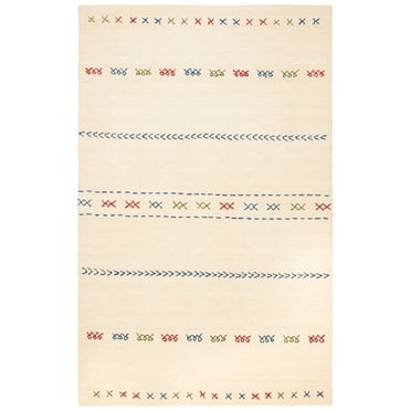 SAFAVIEH Himalaya Winston Abstract Wool Area Rug, Cream, 3' x 5'
