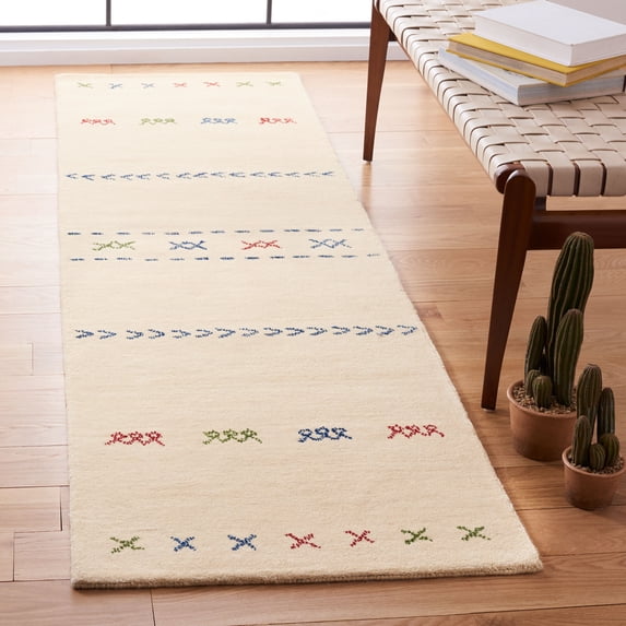 Safavieh Himalaya Winston Abstract Wool Runner Rug, Cream, 2'3" x 8'