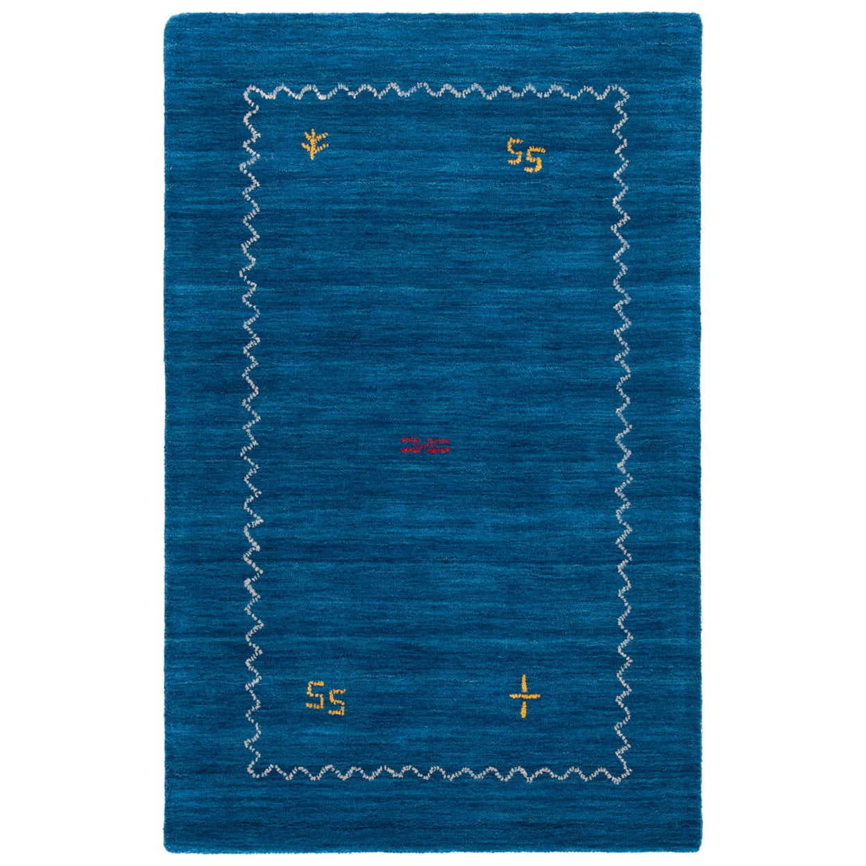 Himalaya Blue Hand-Knotted Wool Area Rug