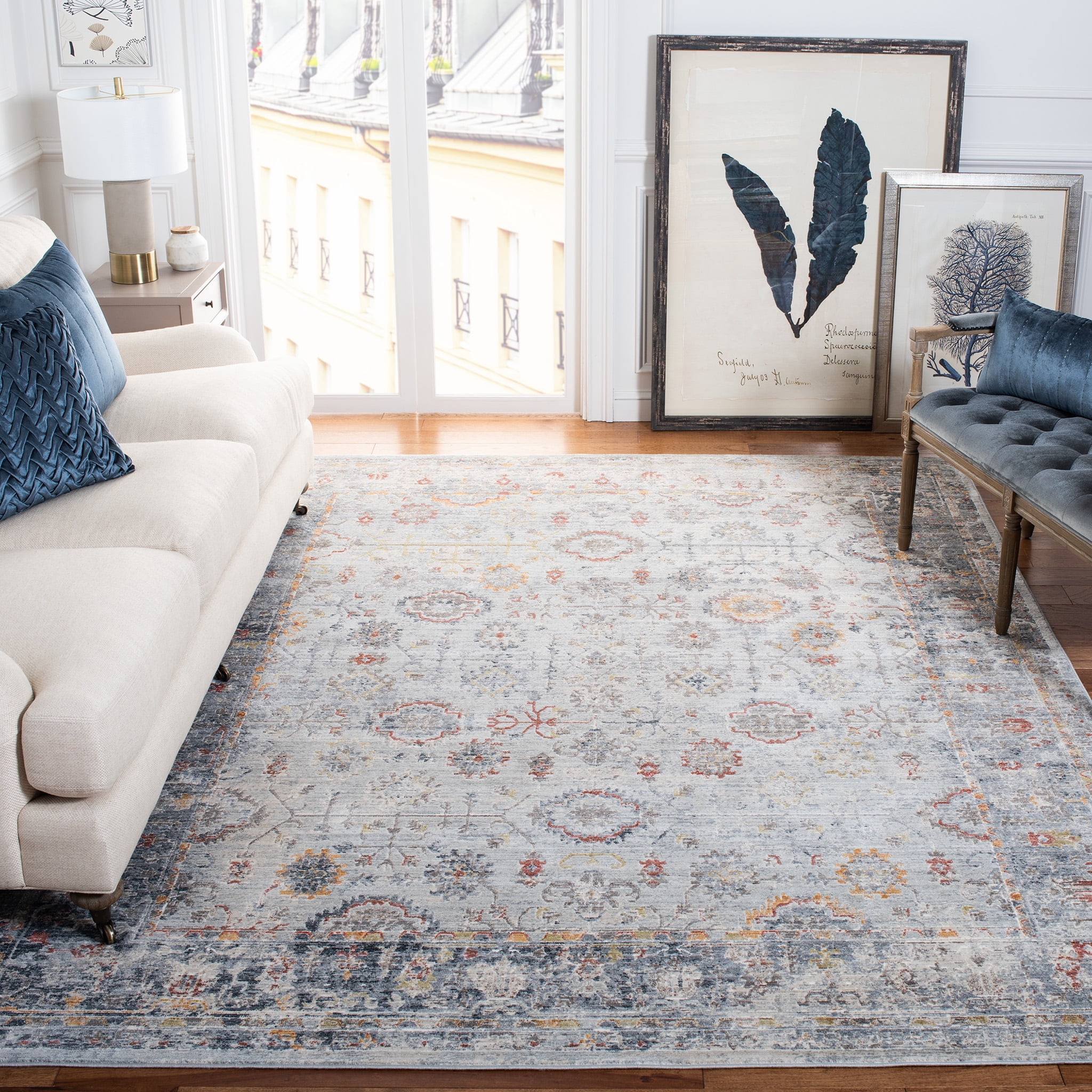Safavieh History Douglas Oriental Area Rug, Light Gray/Navy, 4' x 6'