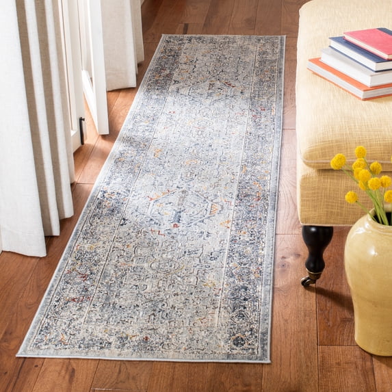 Safavieh History Jamal Oriental Runner Rug, Light Gray/Navy, 3' x 10'
